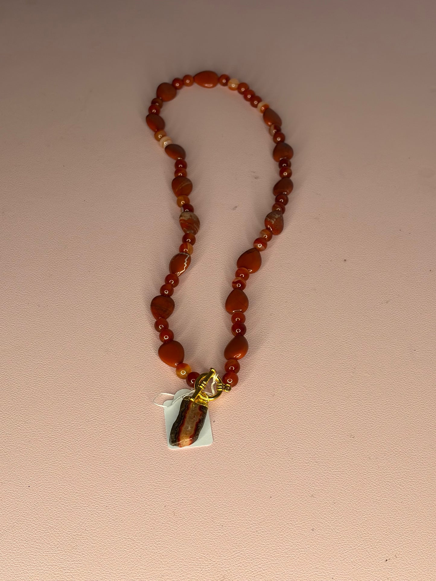 Mama Treasure's Handmade Carnelian and Red Jasper Necklace