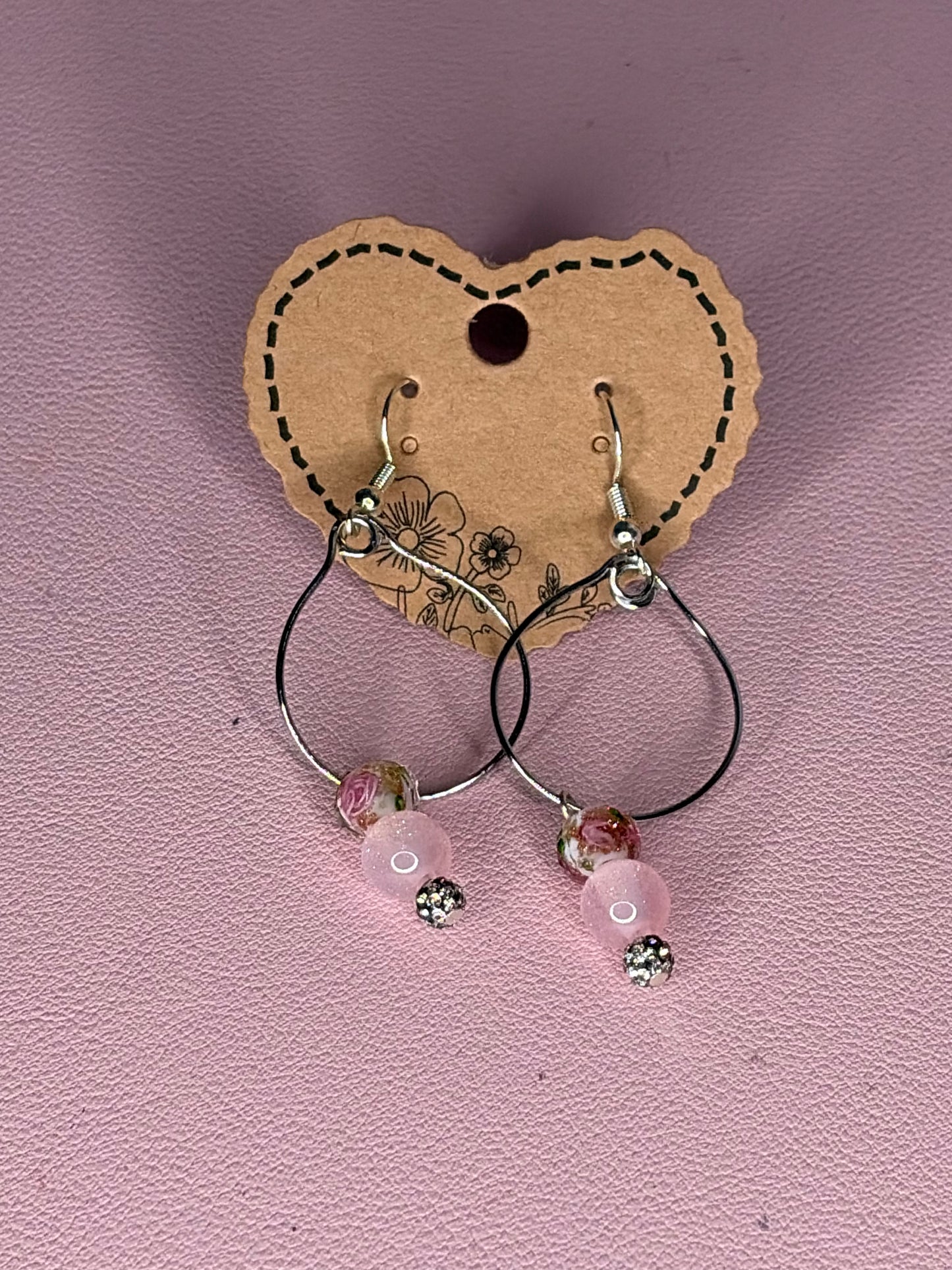 Mama Treasure's Handmade Pink Earrings