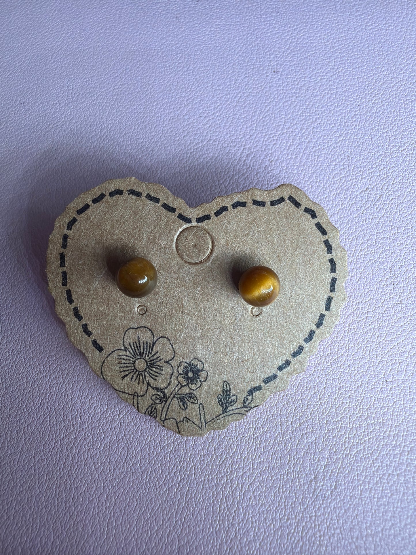 Tiger’s Eye Earrings s925 Smaller