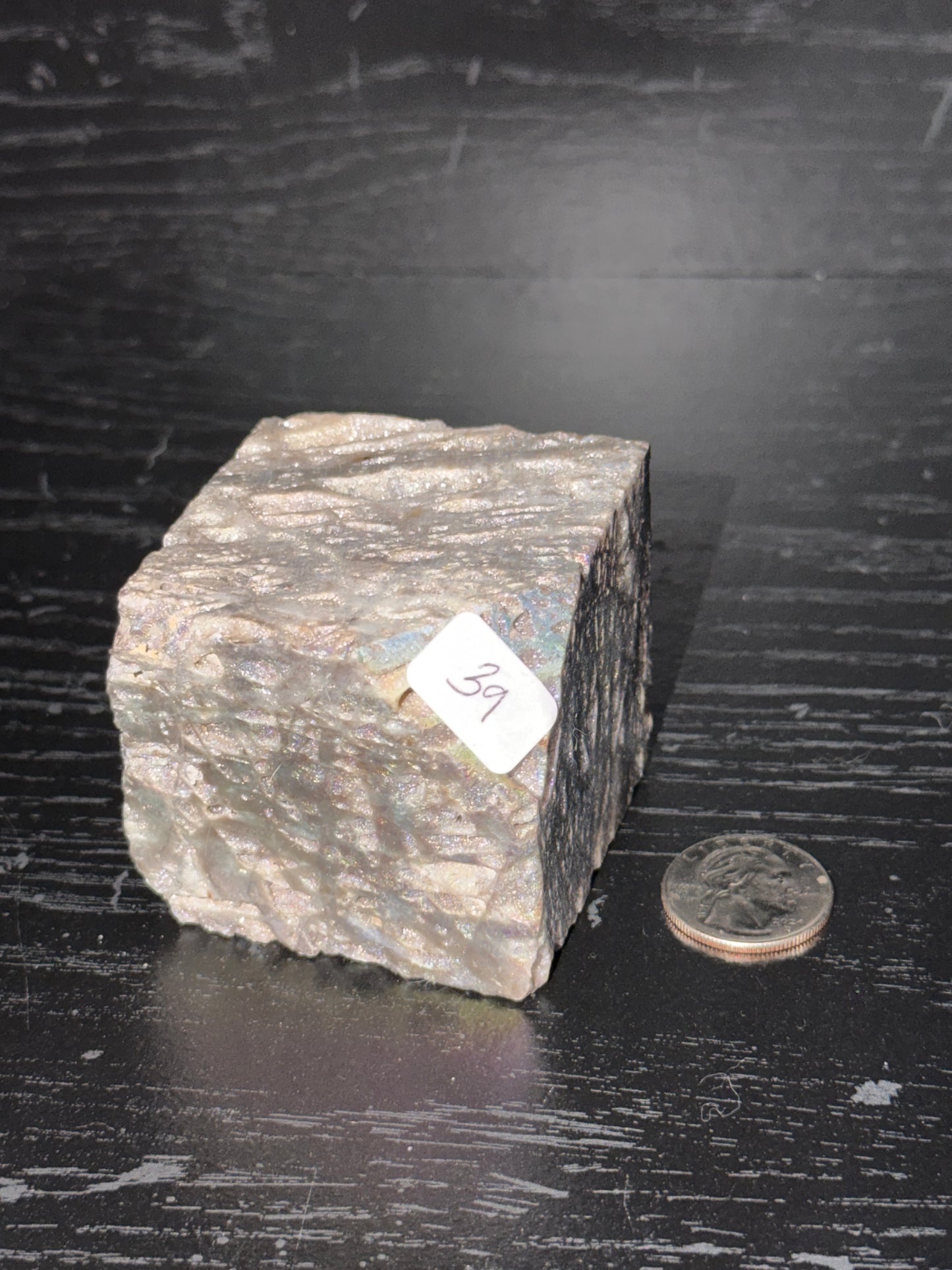 Aura Coated Sphalerite Floating Cube