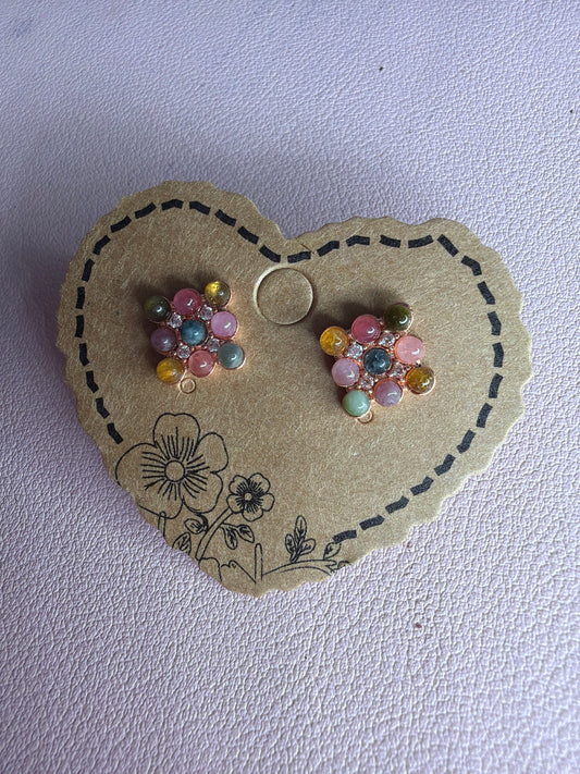 Rainbow Tourmaline Earrings s925