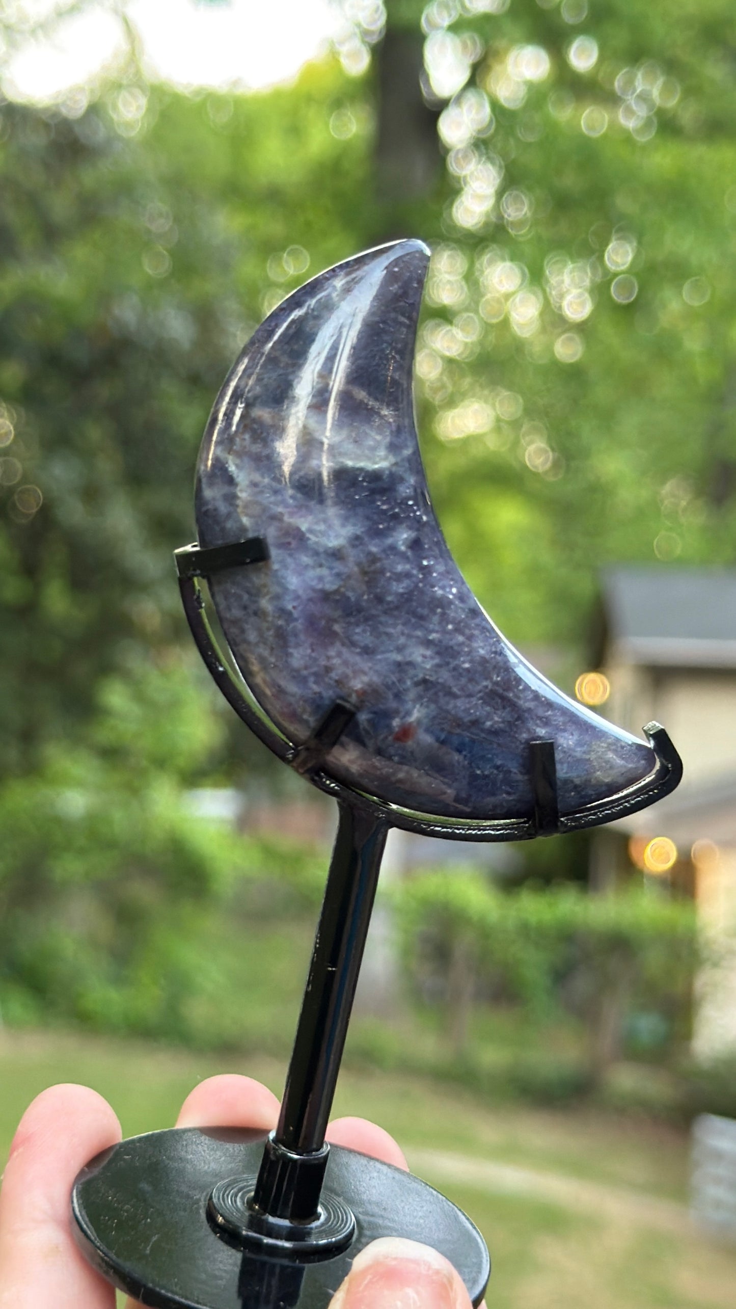 Iolite Moon on Stand (Smaller)