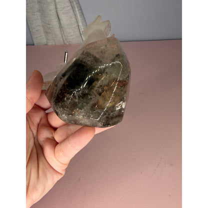 Nine Tailed Fox High Quality Garden Quartz Crystal Clear on Stand Natural Stone