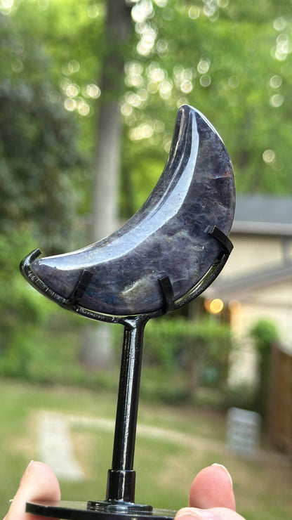 Iolite Moon on Stand (Smaller)