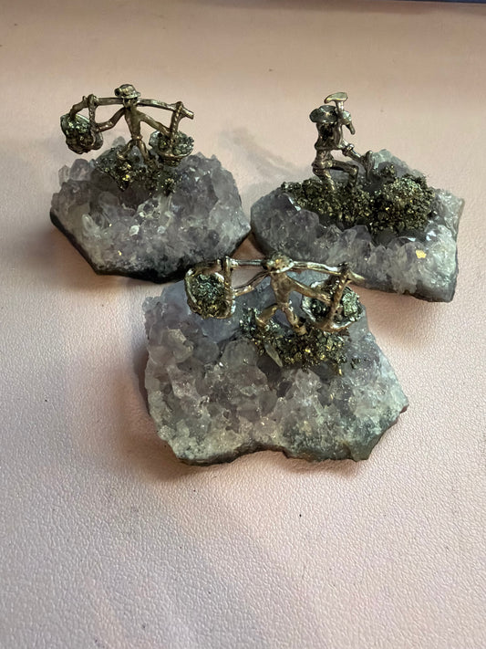 Pyrite on Amethyst Miner (Intuitively Chosen)