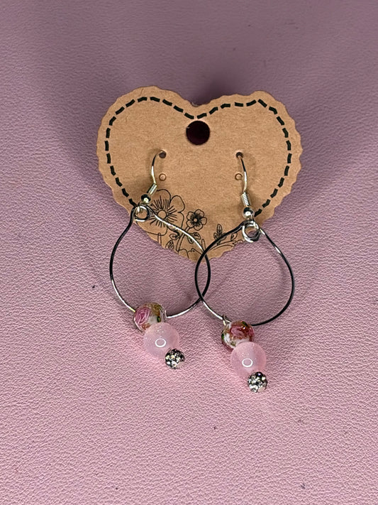 Mama Treasure's Handmade Pink Earrings