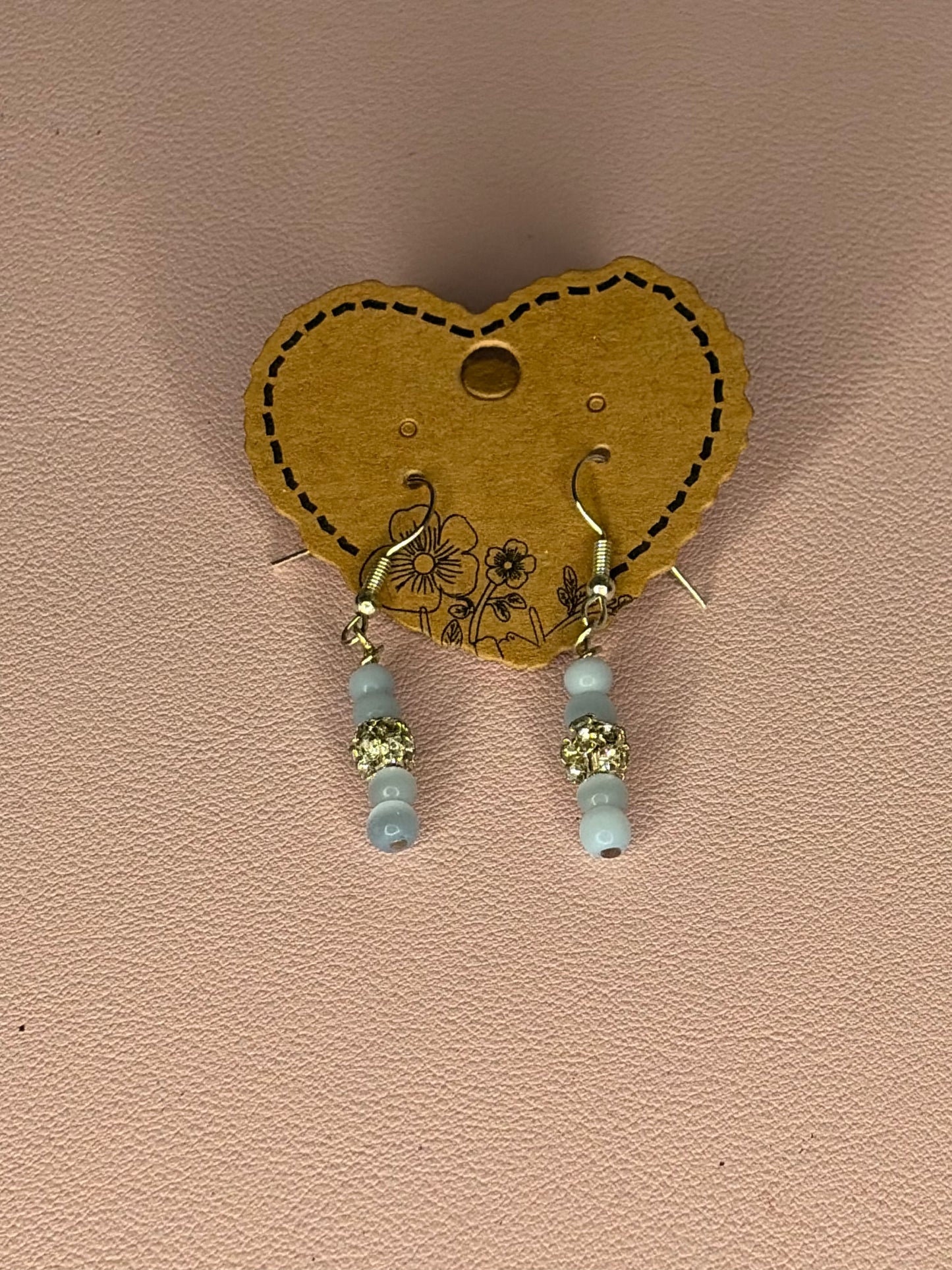 Mama Treasure's Handmade Blue Cats Eye Earrings