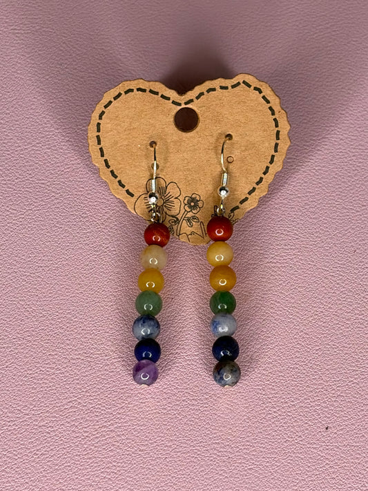 Mama Treasure's Handmade Rainbow Chakra Earrings