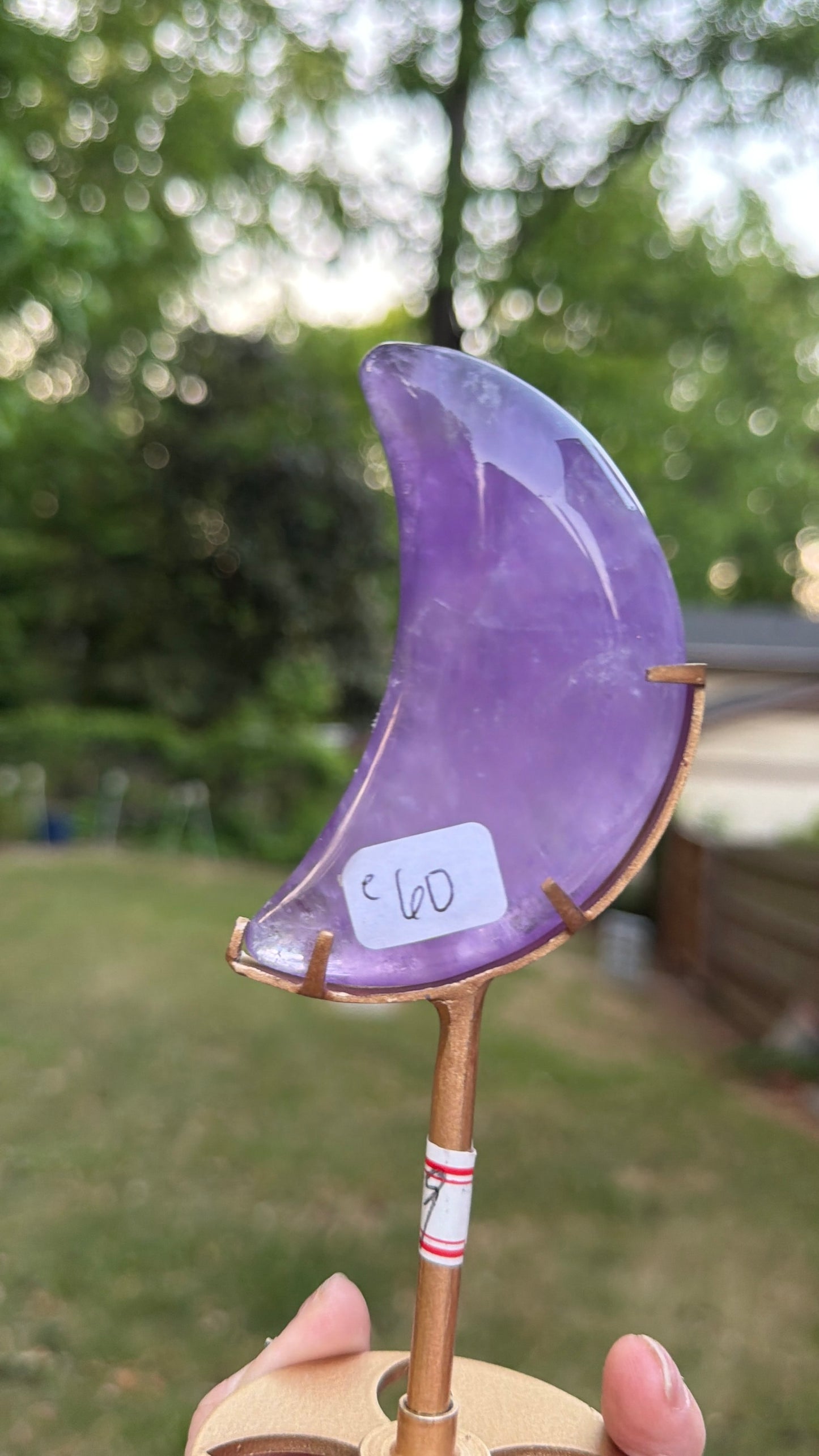 Amethyst Moon on Stand