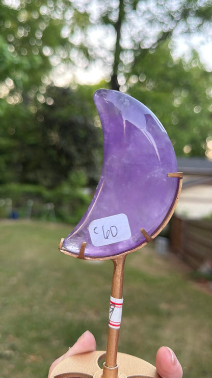 Amethyst Moon on Stand