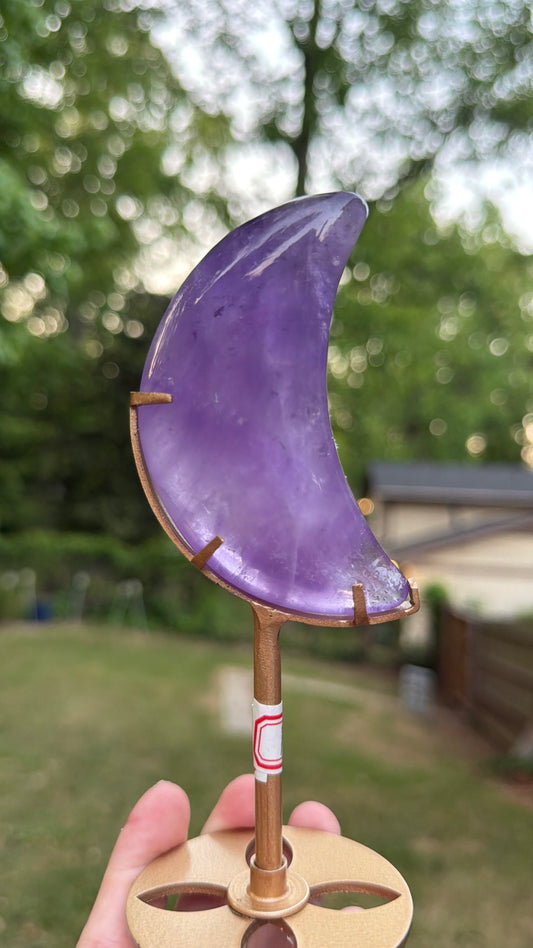 Amethyst Moon on Stand