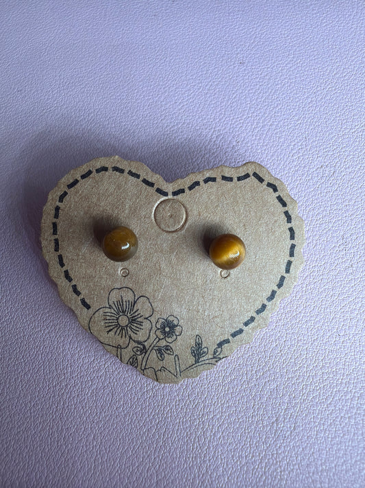 Tiger’s Eye Earrings s925 Smaller