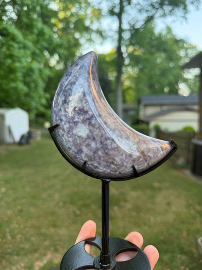 Iolite Sunstone Moon on Stand