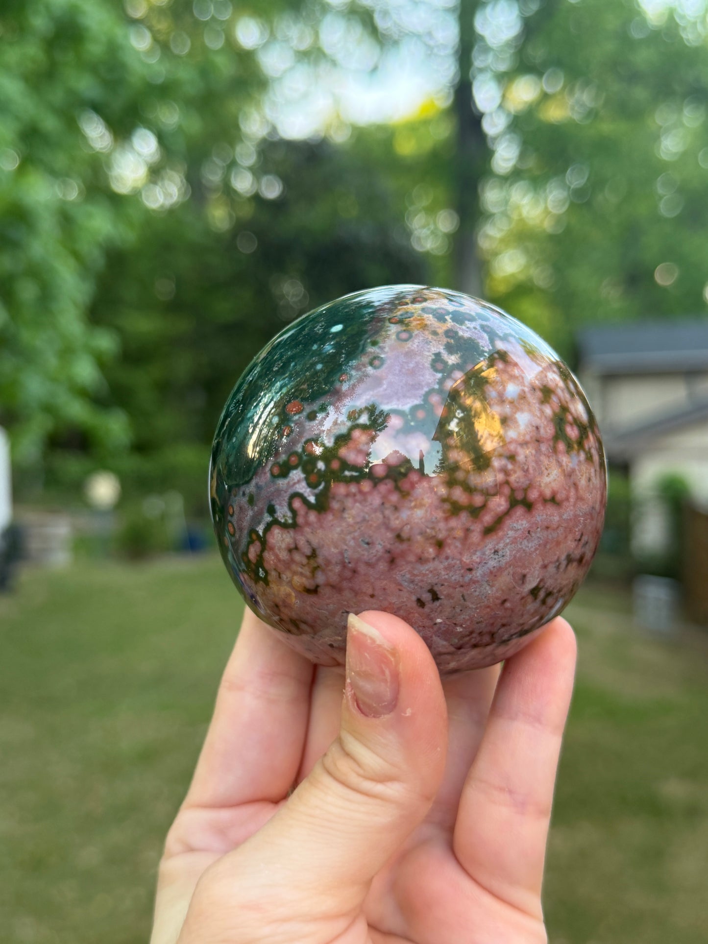 8th Vein Ocean Jasper Statement Sphere