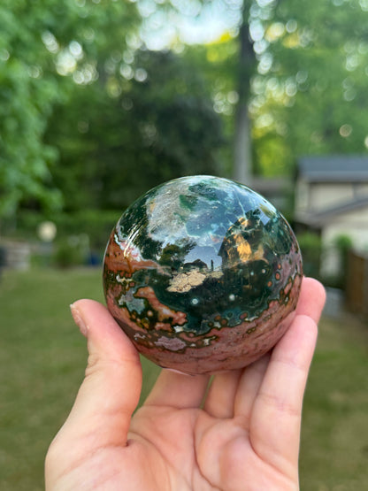 8th Vein Ocean Jasper Statement Sphere