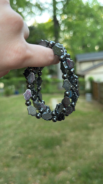 Bracelet - Hematite Hamsa