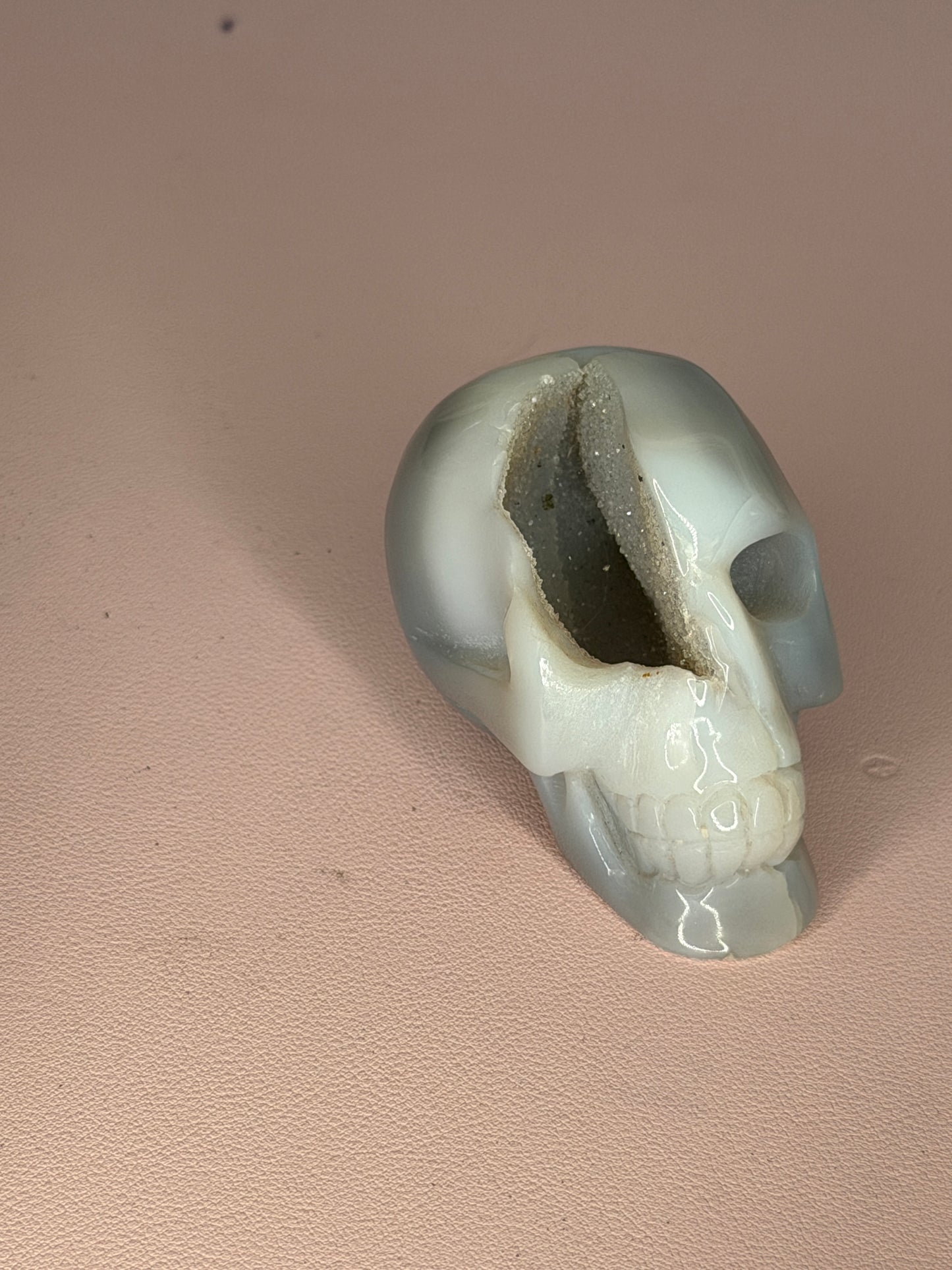 Druzy Agate Skull