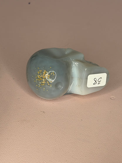 Druzy Agate Skull
