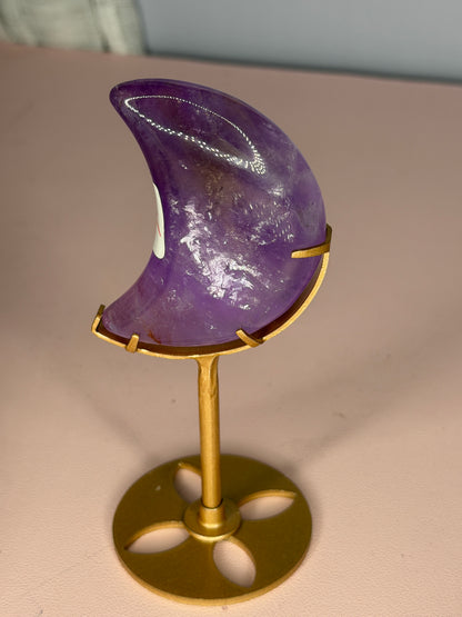 Amethyst Moon on Stand