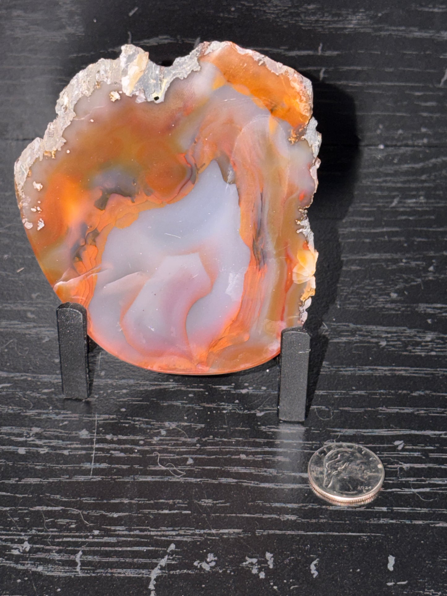 Agate Slab on Stand