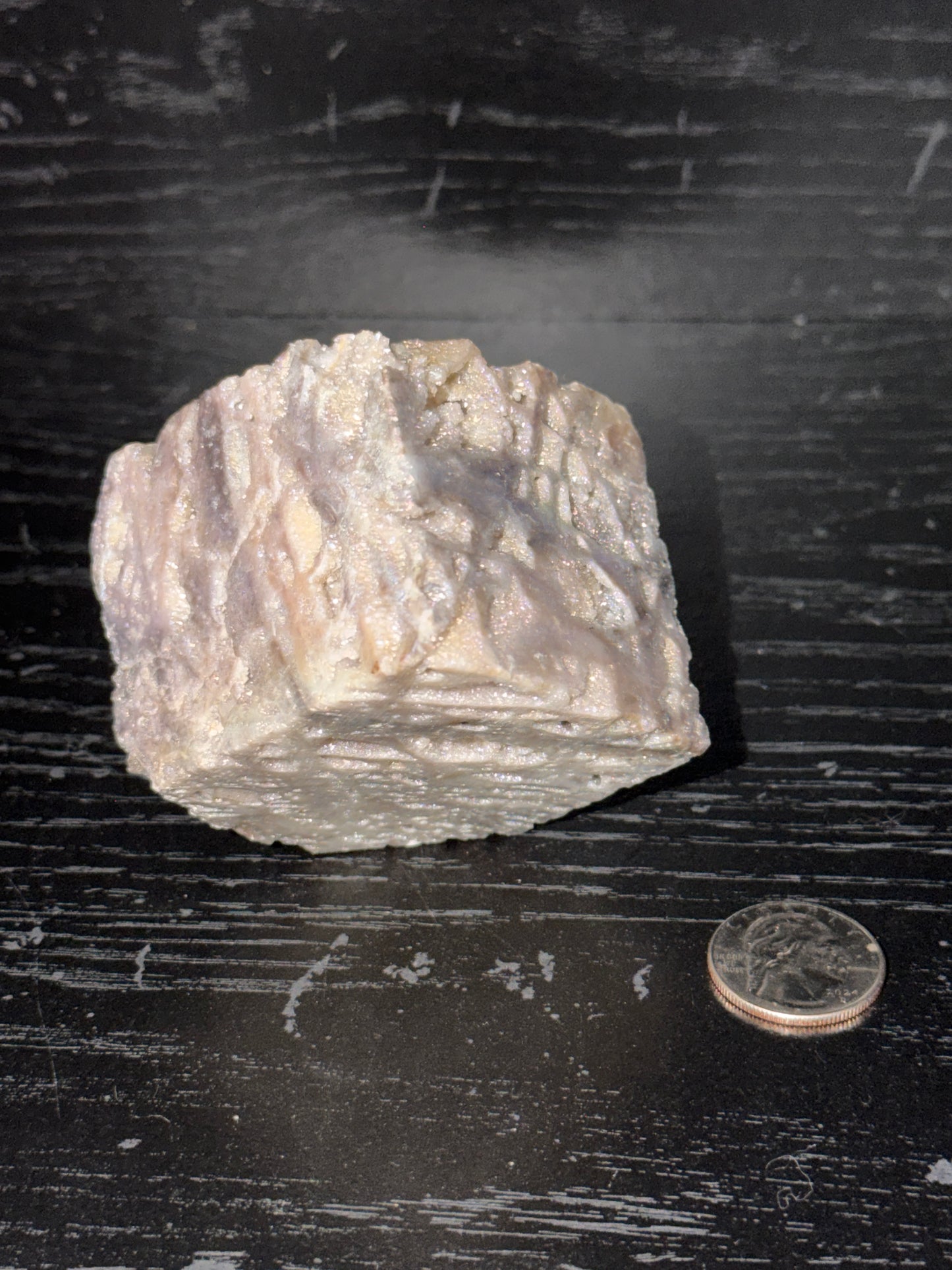 Aura Coated Sphalerite Floating Cube