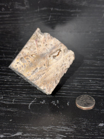 Aura Coated Sphalerite Floating Cube