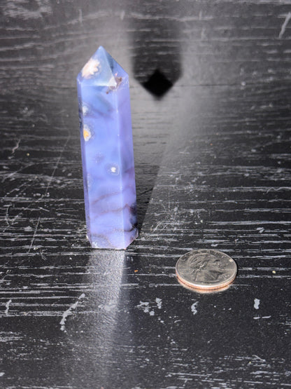 Blue Flower Agate Tower