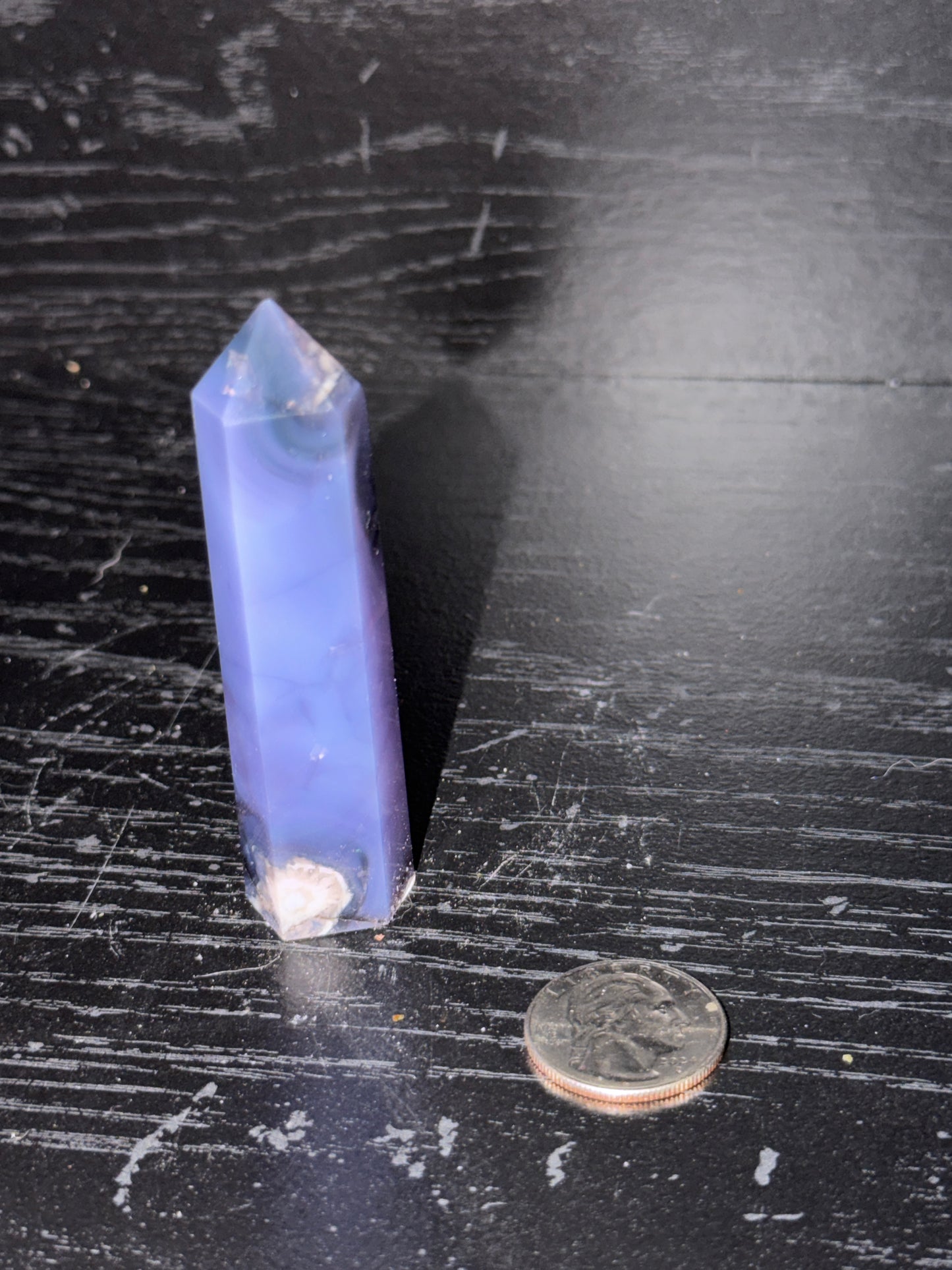 Blue Flower Agate Tower