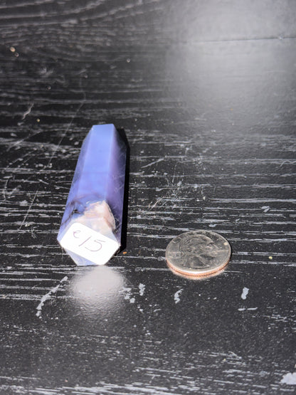 Blue Flower Agate Tower