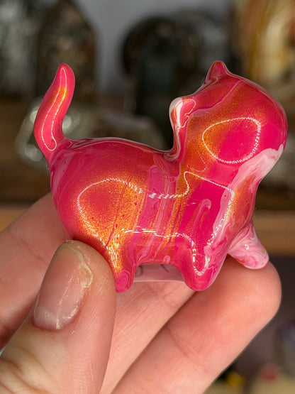 Da Qi Cat Pink & Gold