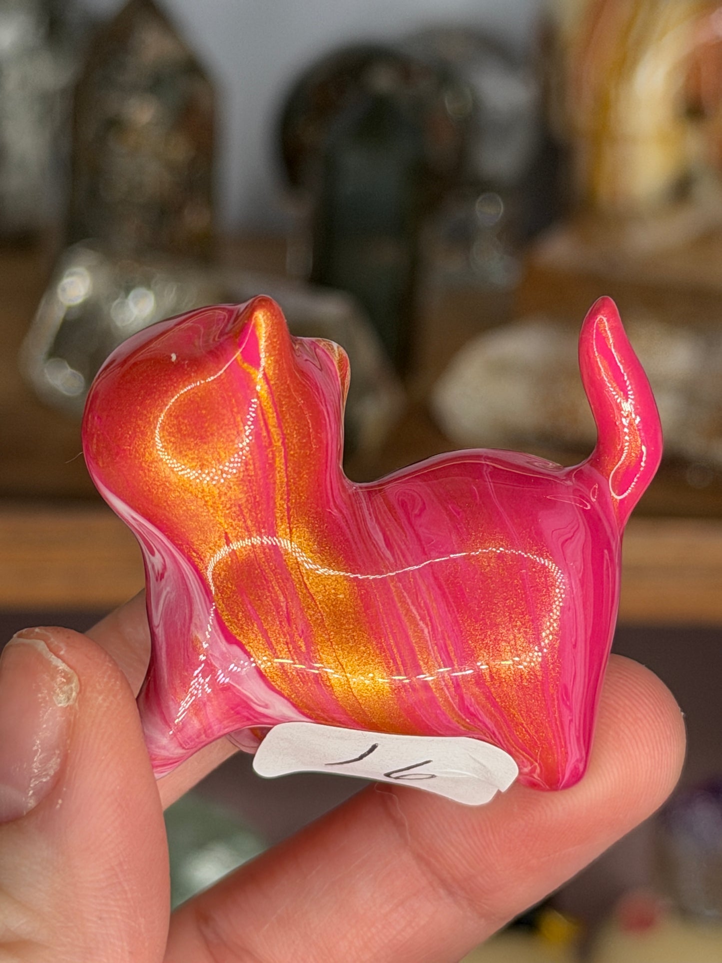 Da Qi Cat Pink & Gold