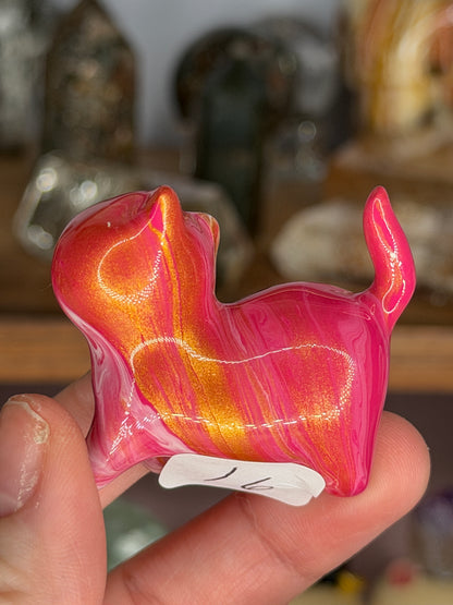 Da Qi Cat Pink & Gold