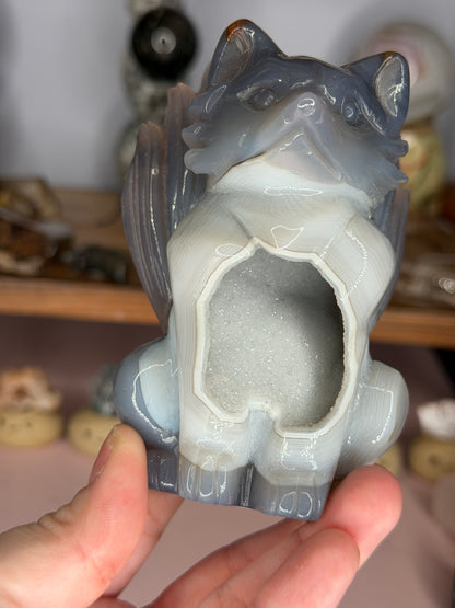Druzy Agate 9 Tail Fox