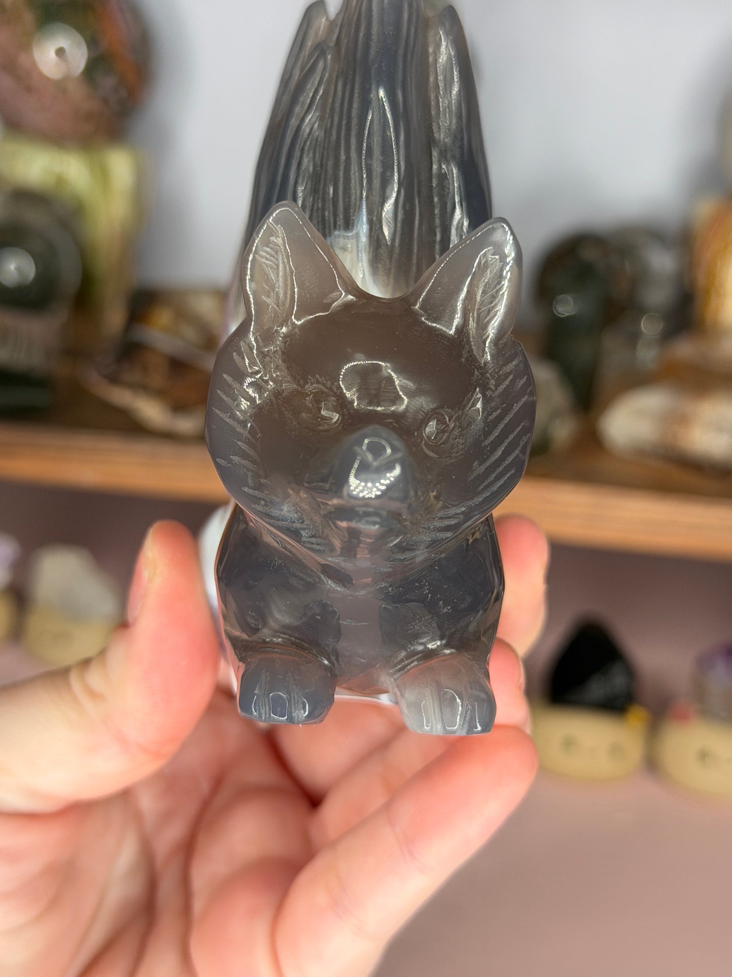 Druzy Amethyst 9 Tail Fox