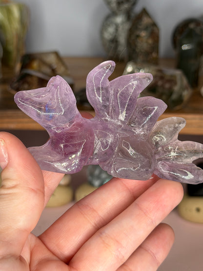 Amethyst 9 Tail Fox with Rainbow