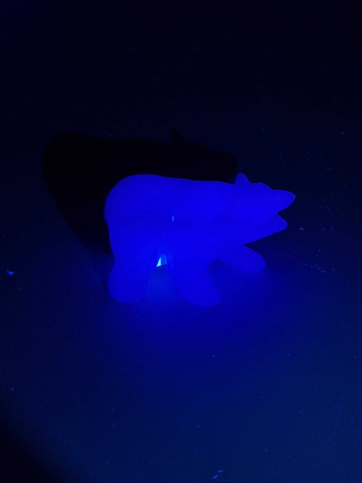 Fluorite Bear Carving (UV Reactive)