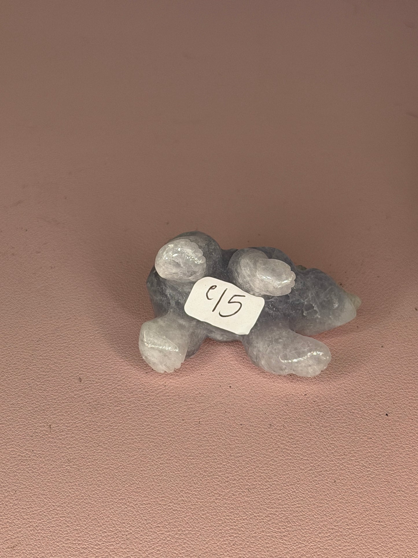 Fluorite Bear Carving (UV Reactive)