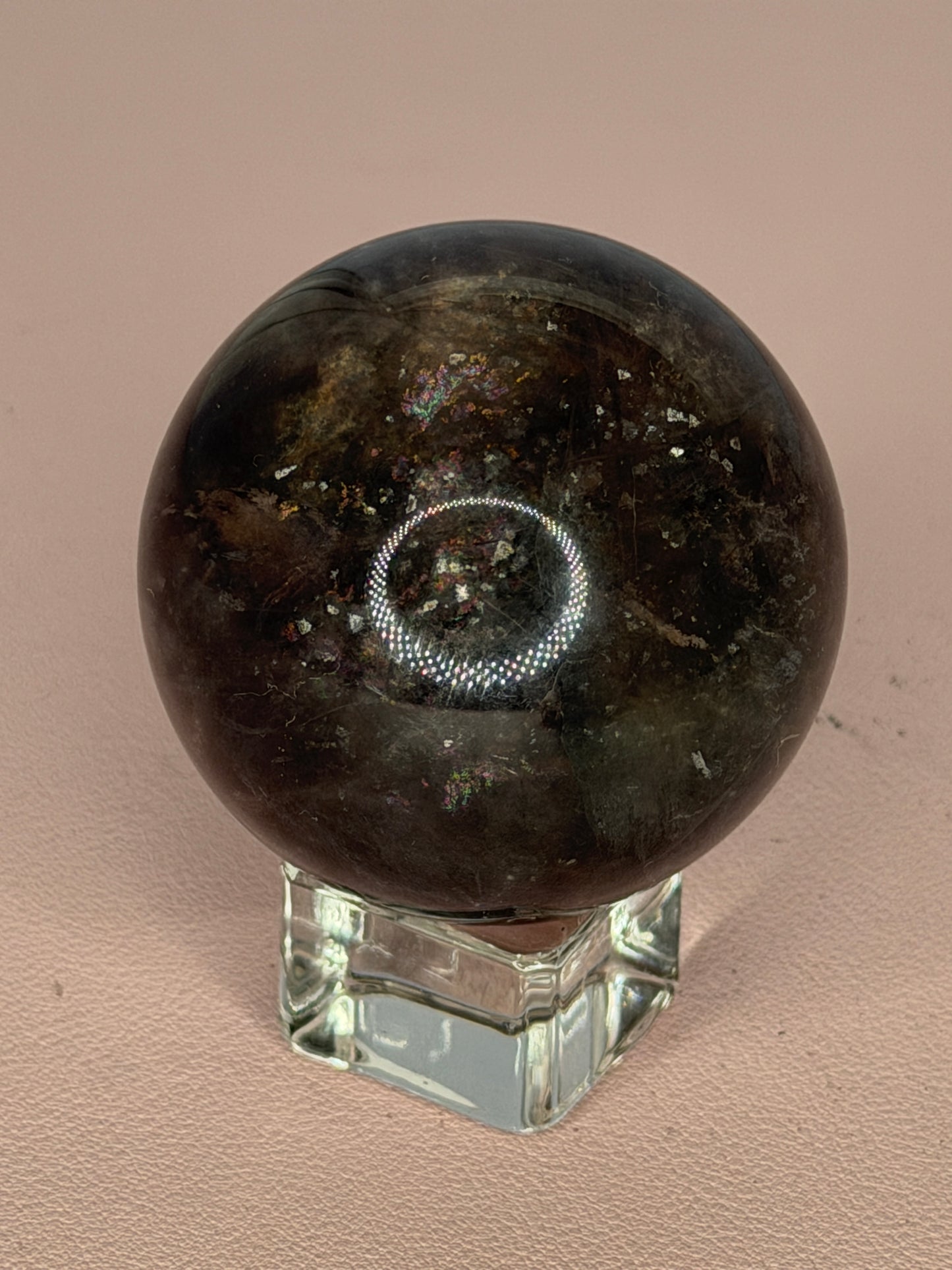 Fluorite Sphere with Pyrite Inclusions (UV Reactive)