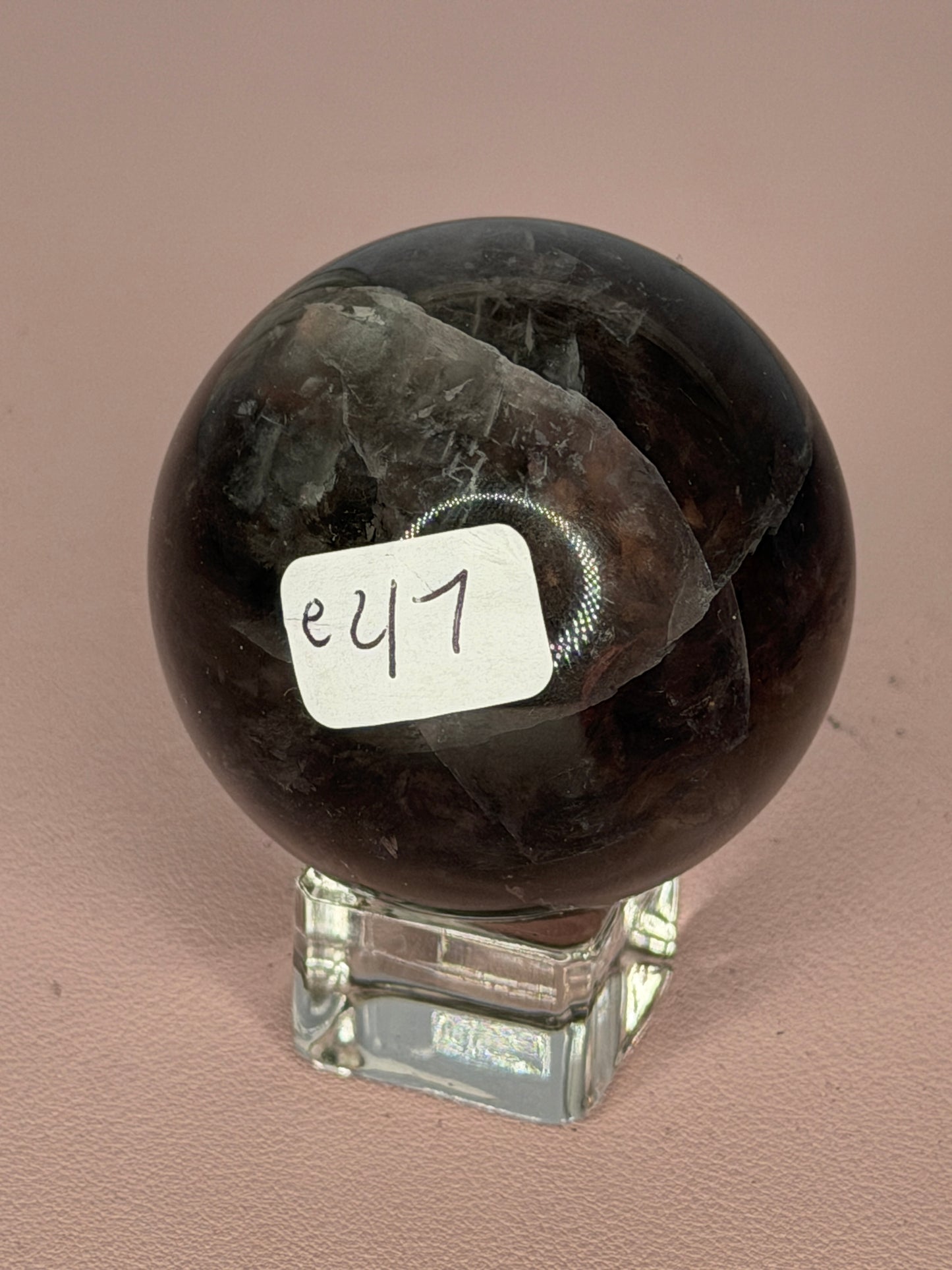 Fluorite Sphere with Pyrite Inclusions (UV Reactive)