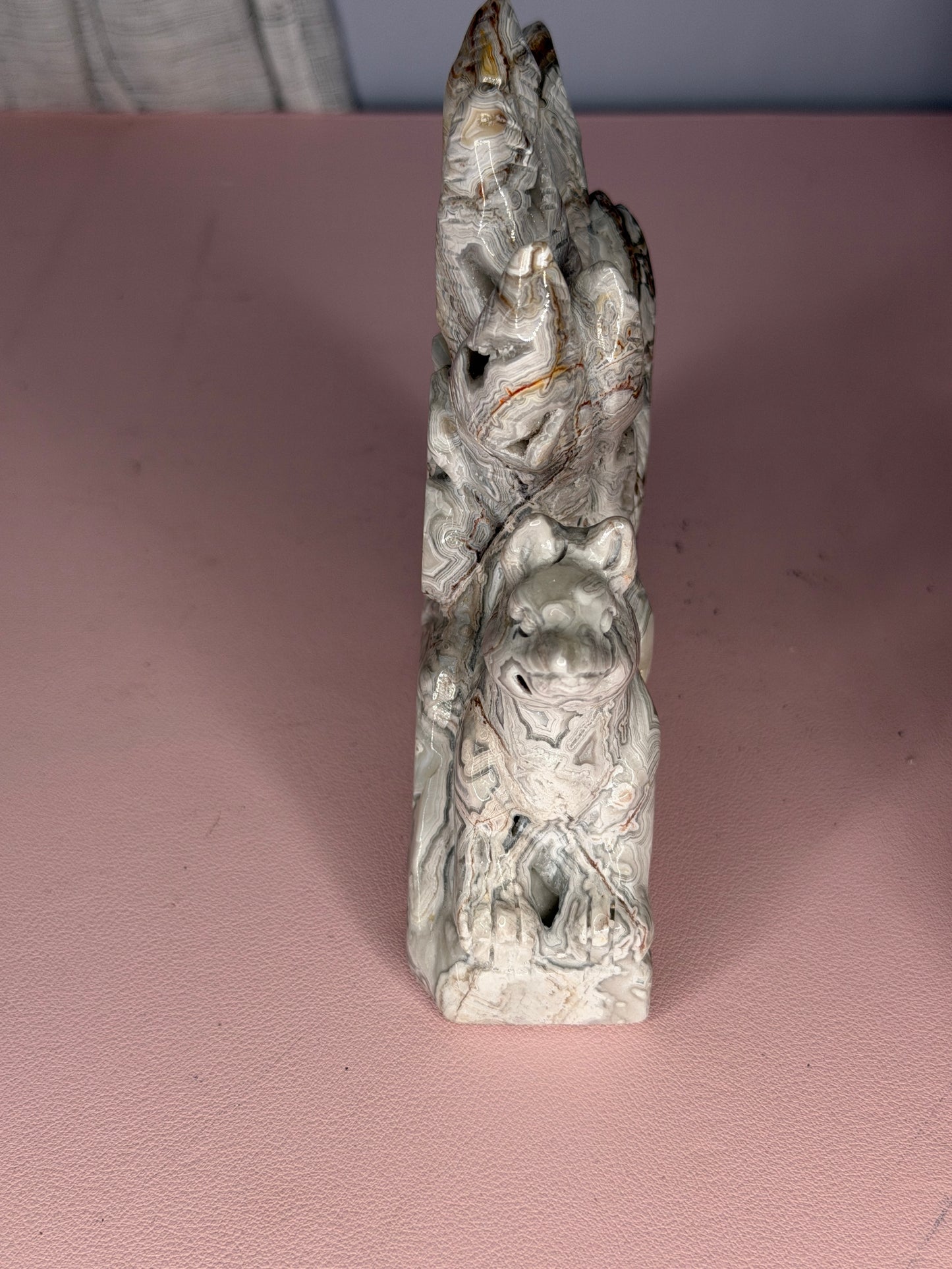 Mexican Crazy Lace Druzy 9 Tail Fox