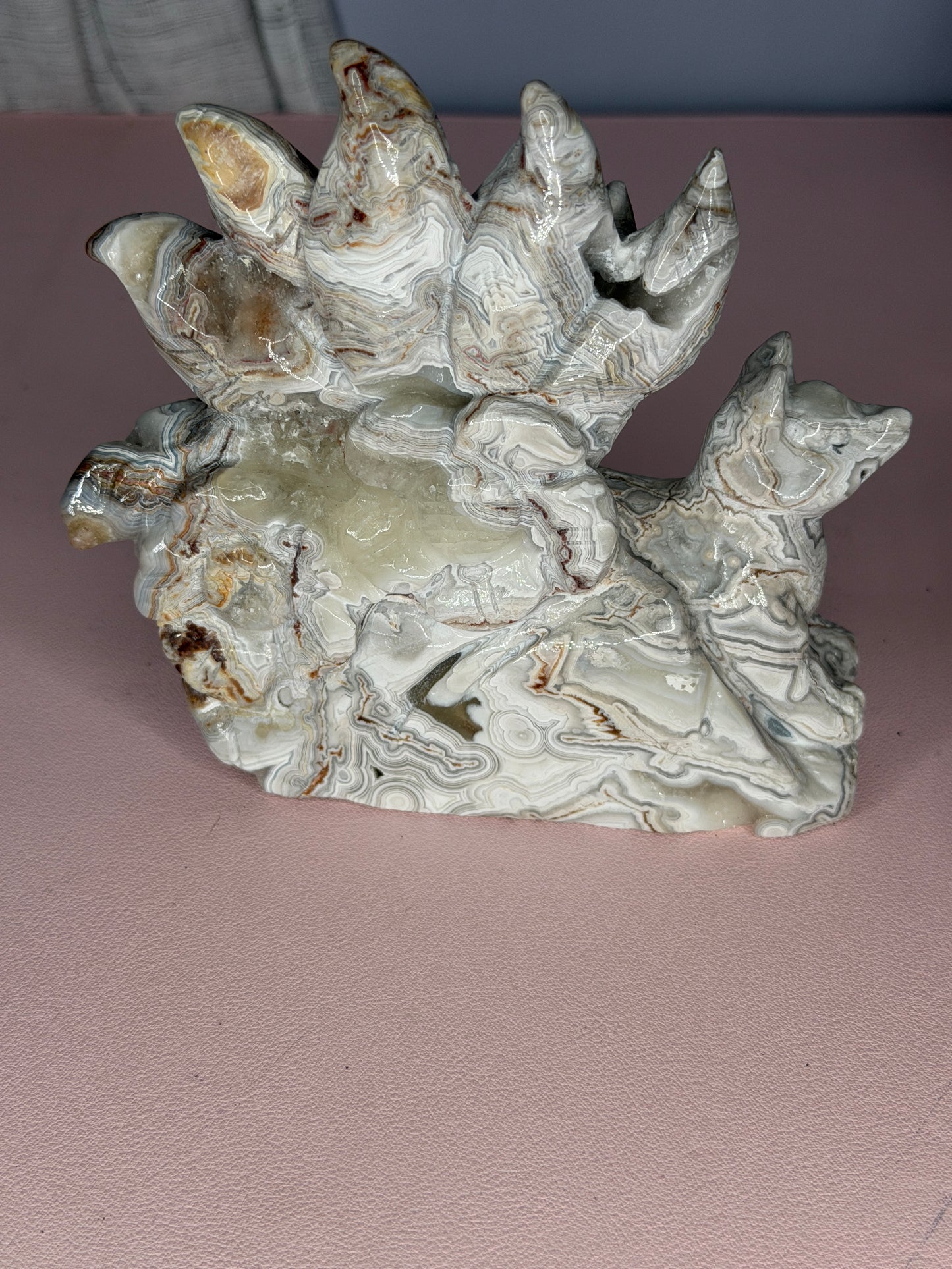 Mexican Crazy Lace Druzy 9 Tail Fox