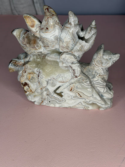 Mexican Crazy Lace Druzy 9 Tail Fox