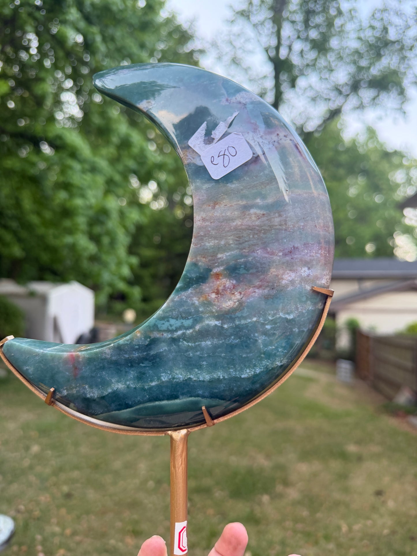 Ocean Jasper Moon Statement on Stand