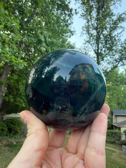 Blue Green Fluorite Sphere Large