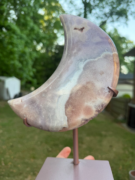 Pink Amethyst Statement Moon