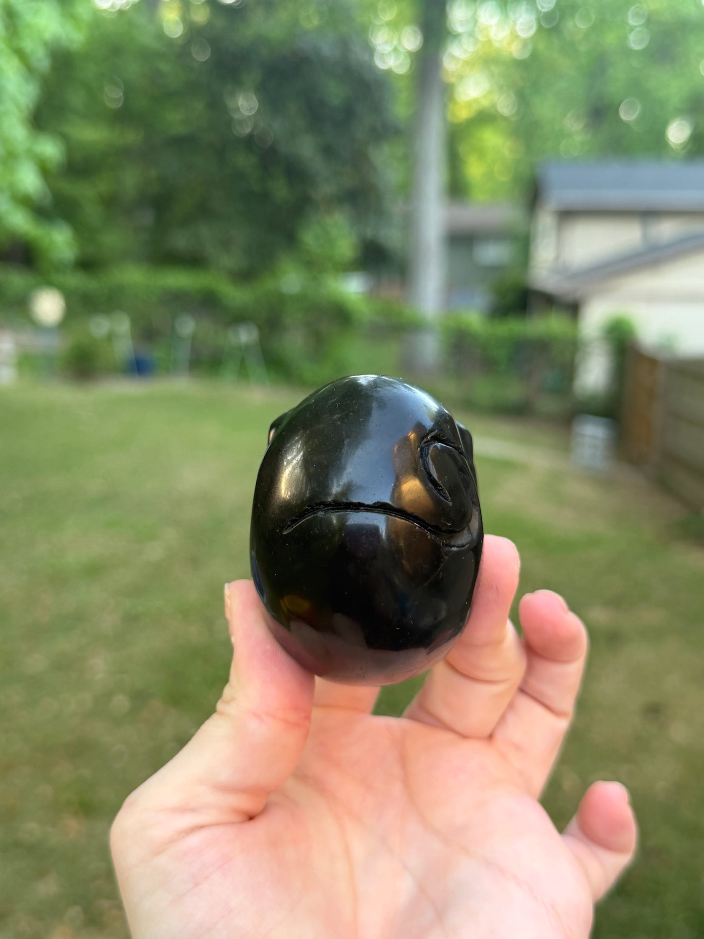 Rainbow Obsidian Skull