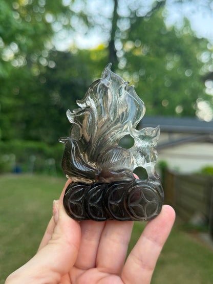 Smoky Quartz Nine Tail Fox