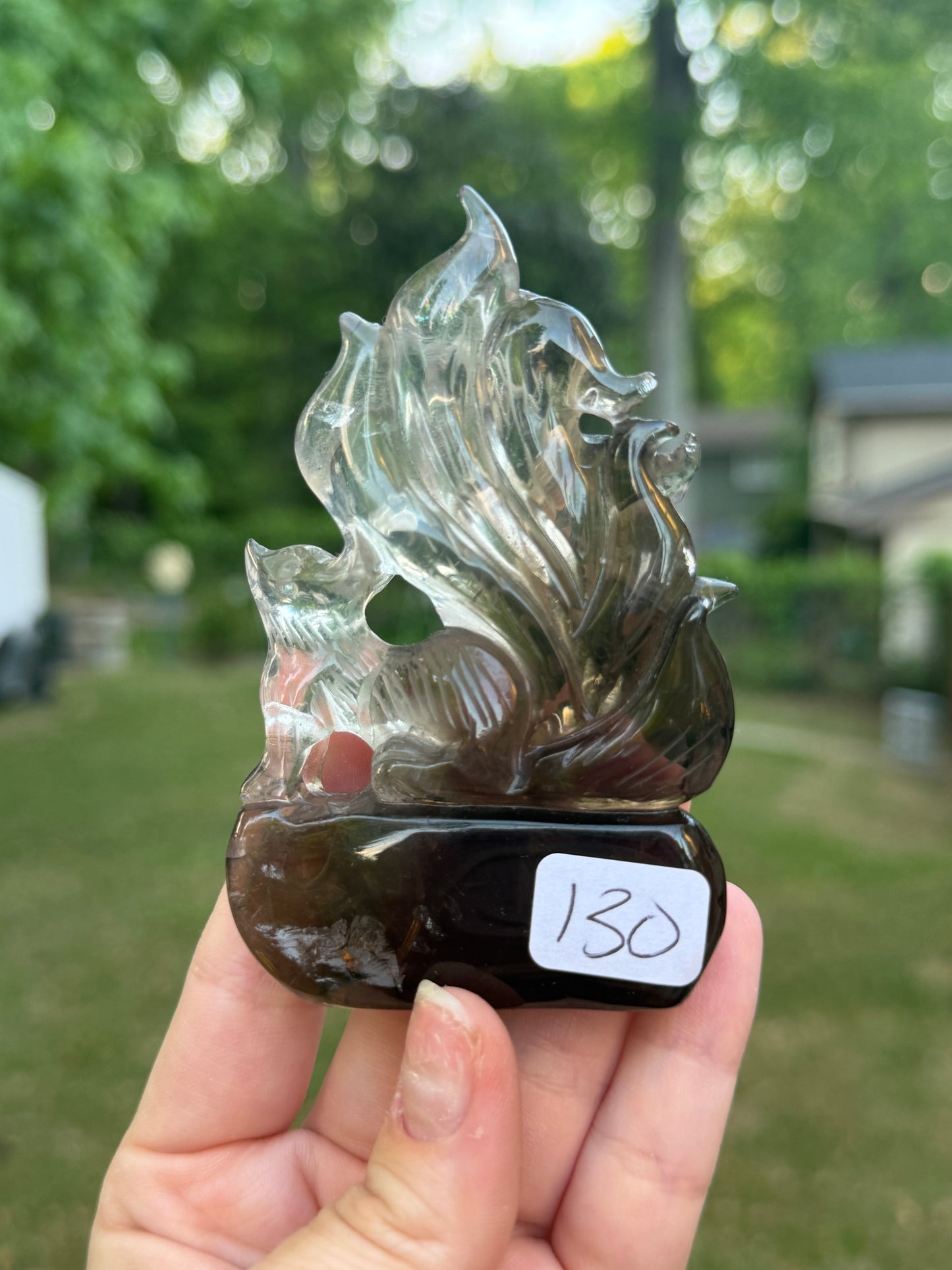 Smoky Quartz Nine Tail Fox