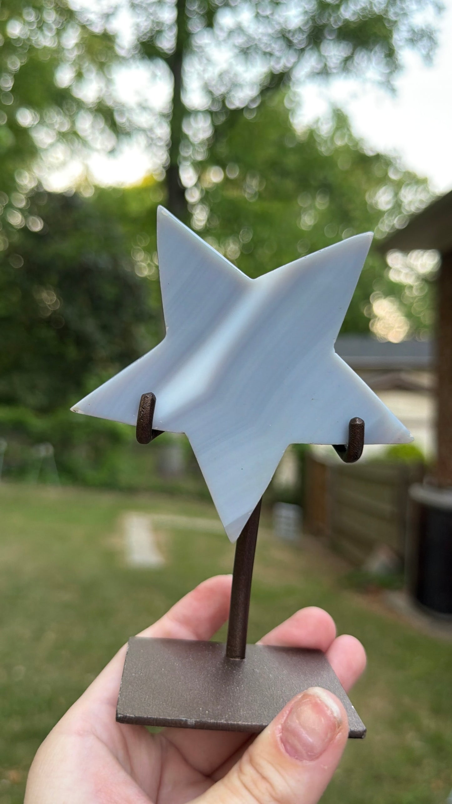Agate Star on Custom Stand
