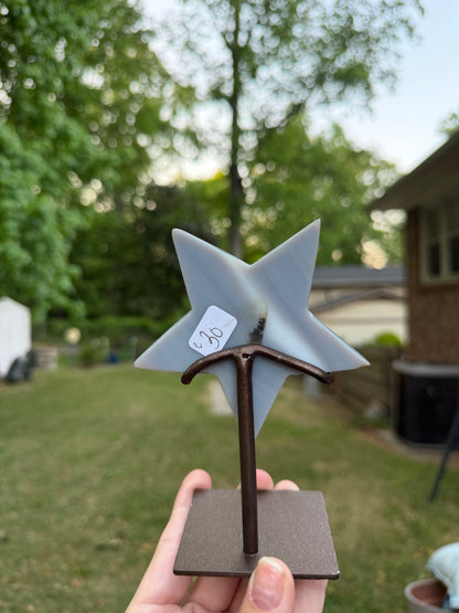Agate Star on Custom Stand